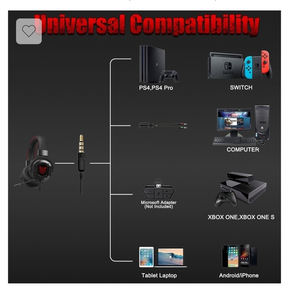 🎧Onikuma k3 gaming headset with color changing lights. Nwot🚦 - Picture 6 of 6